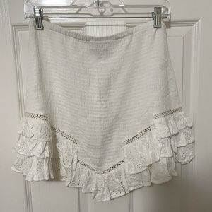 White ruffle skirt